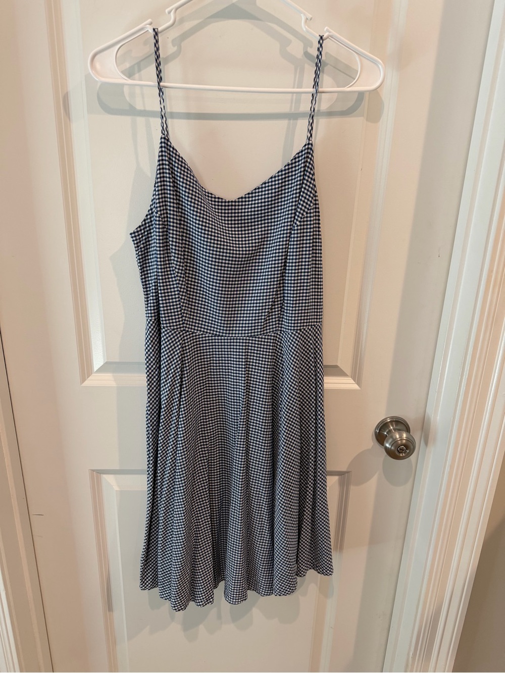 Old Navy Blue and White Gingham Dress Size Large